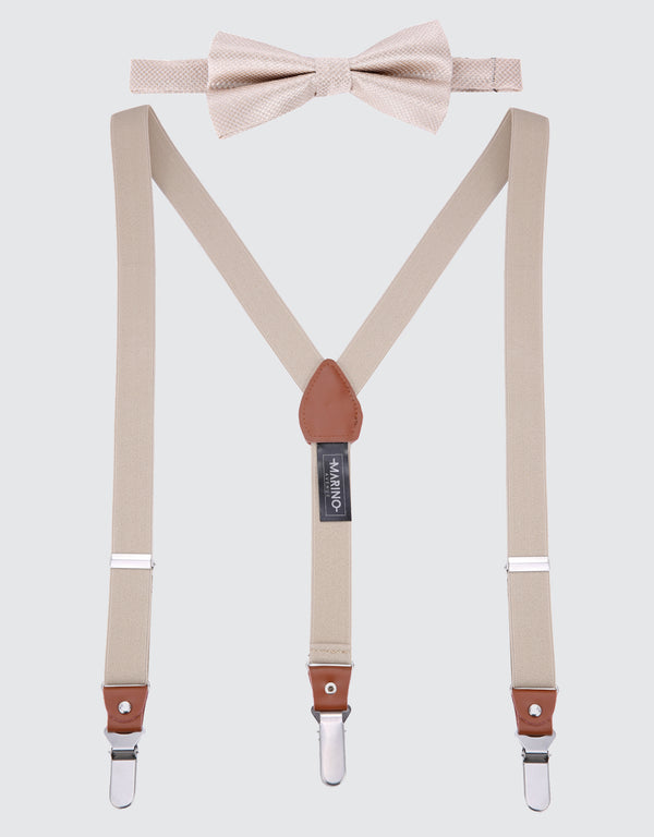 Men's Elastic 1" Kloope Suspenders Bow Tie